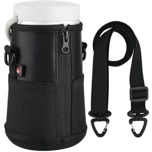ZLiT voor Bose SoundLink Revolve+ draagtas, reisdragende mesh beschermhoes voor Bose SoundLink Revolve+ luidspreker met schouderriem (zwart)