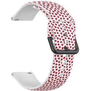 RYANUKA Compatibel met Amazfit GTR 2e / GTR 2 / GTR 3 Pro/GTR 3 / GTR 4 (rode hartvormige dag) 22 mm zachte siliconen sportband armband armband, Siliconen, Geen edelsteen