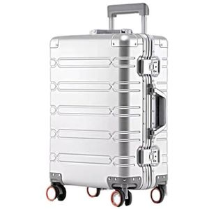 Bagage Trolley Koffer Aluminium Magnesium Metaal Harde Schaal Koffer Trolley Reizen Grote Capaciteit Reiskoffer Handbagage (Color : C, Size : 24inch)