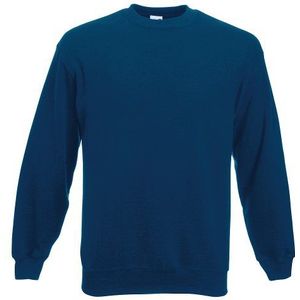 Fruit of the Loom Classic Sweat Sweatshirt voor heren, donkerblauw, M