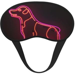 Roze hondenslaapmasker, zacht, comfortabel oogmasker met verstelbare riem, verduisterend, oogslaapschaduw, hoes voor vrouwen, meisjes, mannen, reizen, yoga, dutje in ploegendienst