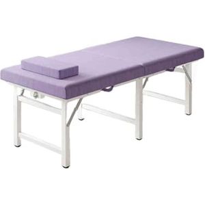 CQCCQ Draagbaar opvouwbaar schoonheidsbed Draagbaar opvouwbaar schoonheidssalon massagebed Tatoeage met hoofdgat therapiebed, geschikt for spa salon Tatoeage schoonheid(Purple,180x60x60cm)