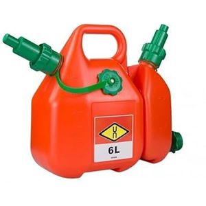 GARDEMAX Dubbele jerrycan 6L + 2,5L, benzine, polyethyleen met hoge dichtheid (HDPE), compatibel met Husqvarna AUTO-STOP vulsysteem