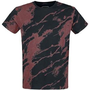 RED by EMP Mannen Zwart-rood batik T-shirt L