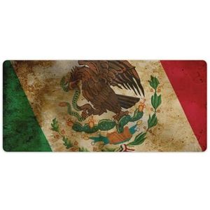 Retro Mexico Vlag Mode Bureau Muismat Antislip Gaming Muismat Accessoires Decor 40x90cm