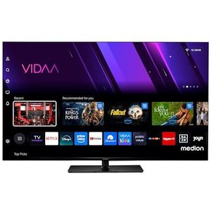 MEDION 138,8 cm (55 inch) televisie (smart-tv, Dolby Vision HDR, VIDAA Store, Netflix, Prime Video, Disney+, DAZN, Paramount+, HbbTV, PVR, Bluetooth, MD 855300)