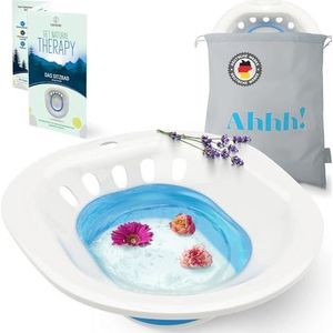 ZENVENTURE Stoombad voor toilet, opvouwbare zitkuip voor volwassenen, premium stoombad met hooibloemen, ideaal bij aambeien en blaasontsteking