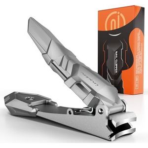 Nagelknipper van Heavy Duty No Splash zelfverzamelend met opvangbak,nagelknipper voor vingernagel en teennagel,scherpe Professionele nagelknipper grote nagelknipper en alles in één Teennagelknippers