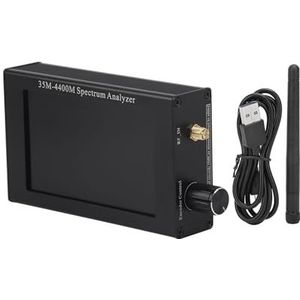4,3 Inch LCD-scherm Spectrumanalysator 35M-4400M Handheld Eenvoudige Spectrumanalysator Meting Van Lnterphone-signaal Zwart