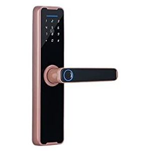Slim slot Tuya Bluethooth Biometrische vingerafdruk Elektronisch slot RFID-kaart Ontgrendeling op afstand Slimme deurvergrendeling(125 5050,RED BRONZE)