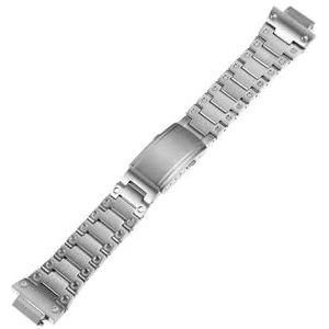 Roestvrij Stalen Horlogeband Fit for Casio GW-B5600 DW5600/M5610/GMW-B5000/GA2100/GM-2100 GM5600 Horlogeband Metalen Stalen Band armband (Color : Silver, Size : For GM2100)