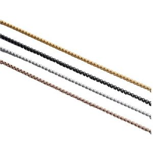 2/2,5/3 mm roestvrijstalen kralenketting zonder hanger Verschillende lengtes Herenkettingen Dameskettingen (Color : 2mm Gold_40cm)