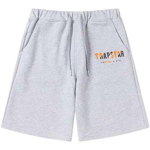 Trapstar Geborduurd Korte Mouwen Voor Heren En Dames,2-delig Compleet T-shirt En Korte Broek,Zomer Casual Trainingspak,45 Stijlen,Unisex Katoenen Sweatshirt En Broek(Color:30,Grootte:L)