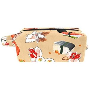 Cosmetische tas,kleine handtas make-uptas voor damesportemonnee,cartoon voedsel japans patroon,make-uptasjes voor op reis