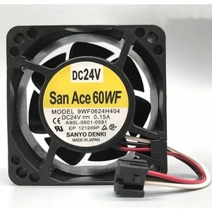 For Sanyo 9WF0624H404 6025 6cm DC24V 0.15A waterproof axial cooling fan