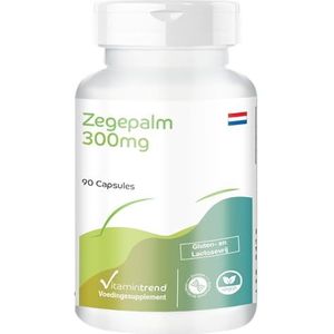 Zegepalm 300mg - Serenoa repens - 90 capsules - hoge dosering - veganistisch - biologisch beschikbare supplementen uit Duitsland | Vitamintrend