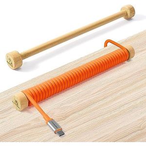 MAMBASNAKE RC03 Bamboo Winder - Custom Coiled Aviator Cable - Bamboe Coiled Pole - Aviator Cable Weight Bar - Voor Gaming Keyboard
