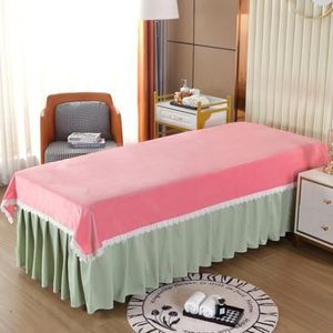 Pink(n),80x200cm,LDLCYCN Fluweel Massage Bed Cover Laken Comfortabele Zachte Schoonheid Bed Cover Stofdichte Massagetafel Laken Voor Salons Spa Therapeuten Massagetafel Matrashoes Wasbaar