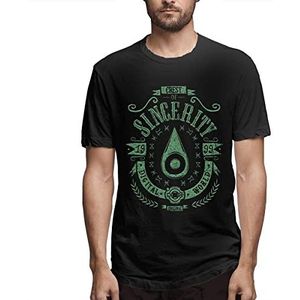 Crest of Sincerity Digital World Digimon Mens Tee Funny Short Sleeve T-Shirt Black overhemden(Small)