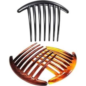 3 Stuks Plastic Haar Zijkammen Franse Twist Kam Schildpad Zijkam Haar Clip Kam Accessoires Met Zeven Tanden Voor Vrouwen Meisjes Haar Kammen Styling Tools En Apparaten