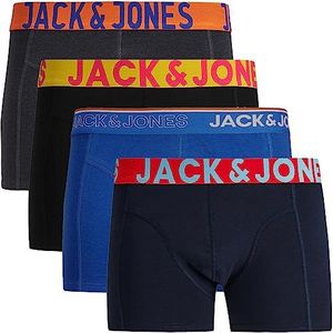 JACK & JONES Boxershorts voor heren, set van 4 shorts, onderbroeken, #11, S
