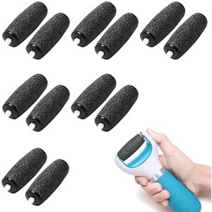 12 stuks voetvijl vervangende rollers, extra grove navulrollen voor Scholl Velvet Smooth, Pedi elektrische vervangende hoofden voor pedicure harde huidverwijderaar (zwart)