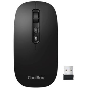 Wireless muis CoolBox Ratón W02-IA Zwart 1600 dpi