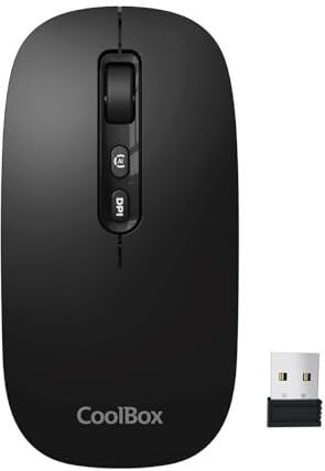 Wireless muis CoolBox Ratón W02-IA Zwart 1600 dpi