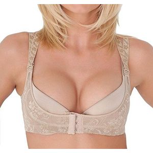 Boolavard Dirndl push-up / bustelift beige & zwart, beige, M