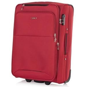 OCHNIK Koffer | Softcase | Materiaal: Nylon | Model: WALNY-0033 | Hoge kwaliteit, rood, Small, koffer