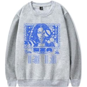 IZGVLELIHN SZA Merch Sweatshits Mannen Vrouwen Mode Trainingspak Unisex Cool Lange Mouwen Dunne Truien, Grijs, S