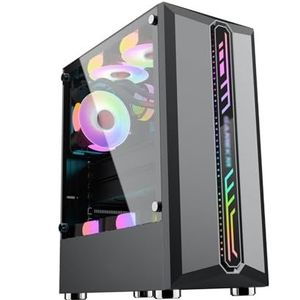 Mid-tower Computerbehuizing - Zwart - ATX - Micro-ATX - Mini-ITX - Ondersteunt 6 ARGB Ventilatoren