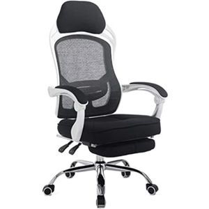 Bureaustoel Werkkruk Gaming Mesh Chair Executive Fauteuil Stoel Draaibare Hoge Rug Computer Bureaustoel Verstelbare Lendensteun Managersstoel(Color:A)