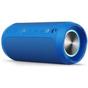 EDUPLINK bluetooth speaker, draadloze draagbare speaker, IPX7 waterdichte speaker, TWS gekoppeld stereo, lange thuisweergave, blauw