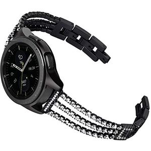 20 22mm Vrouwen Watch Band Compatible With Samsung Galaxy Watch Active 2 44mm 40mm Armband Compatible With Galaxy Horloge 46mm 42mm S3 Huawei GT 2E riem (Color : Black, Size : 20mm gear sport)