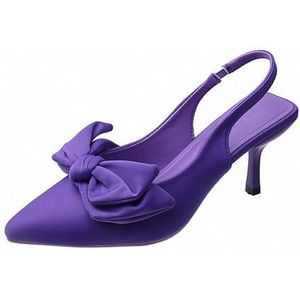 BGFCDFGV Puntneus stiletto hakken terug strap-on sandalen, Paars, 35 EU