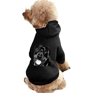 Zwarte Labrador Hond Print Pet Hoodie Sweatshirt Warm Puppy Pullover Winter Jas Voor Kleine Medium Grote Honden Katten