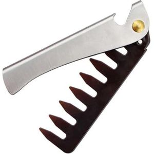 Opvouwbare Borstel Voor Portemonnee 1Pc Antistatische Kam Kapper Kammen Brede Tand Opvouwbare Kam Vouwen Haar Borstel Opvouwbare Pocket Kam Bakkebaarden Kam Snor Styling Kam Pocket Ontwarrende Kam