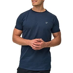INDICODE Heren Kloge Shirt | T-shirt met ronde hals Navy L