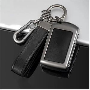 Autosleutel beschermhoes Zinklegering Autosleutel Case Cover Shell Houder Fob Voor S60 S90 XC40 XC60 XC90 V90 Sleutelhanger Auto Accessoire Sleutel Shell(Black ring)