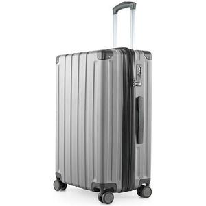 HAUPTSTADTKOFFER Q-Damm - middelgrote koffer met harde schaal, TSA, 4 wielen, ruimbagage met 6 cm volumevergroting, 68 cm, 89 L, Zilver