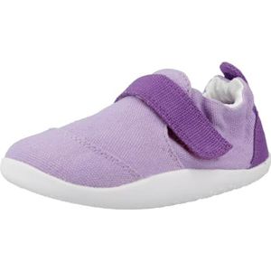 Bobux XP Go Organic Lilac Prime schoenen voor meisjes om te kruipen en te lopen, maten 19 tot 22, paars biologisch katoen, 22 EU