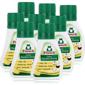 Frosch Citrus Vlekverwijderaar, krachtige vlekverwijderaar met spons, verpakking van 8 stuks (8 x 75 ml)