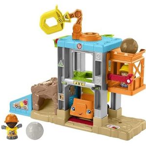 Fisher-Price GWD30 Little People Load Up 'n Learn Bouwplaats, meerkleurig, 20 x 10 x 32 cm