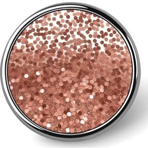 Ronde Broche Pin Decoratie Kleding Broche Mode Rose Goud Glitter Revers Pin Decoratieve Voor Party Bruiloft Gift Vrouwen/Mannen Gift, Circular, Aluminium, aluminiumlegering