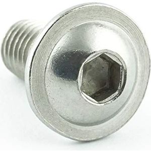 Eisenwaren2000 | M10 x 25 mm lenskopschroeven met binnenzeskant en flens (10 stuks) - ISO 7380 lenskop schroeven met platte kop en band - schroefdraadschroeven - roestvrij staal A2 V2A -