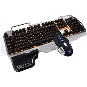 DKE-toetsenbord Gaming-toetsenbord en muisset, verlichte gamingtoetsenbord, ademhaling verlicht Muis gaming toetsenbord muis combo