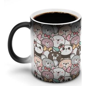Bear Panda En Koala Aanpassen Magic Warmte Veranderende Mok Keramische Cup Koffie Mokken Warmtegevoelige Grappige Gift
