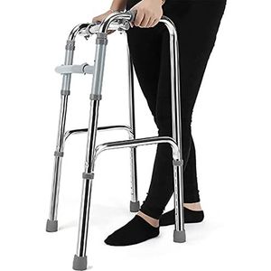 Looprekken, toilet armleuning in hoogte verstelbaar opvouwbaar lichtgewicht ultra smal aluminium looprek met wielen voor senioren