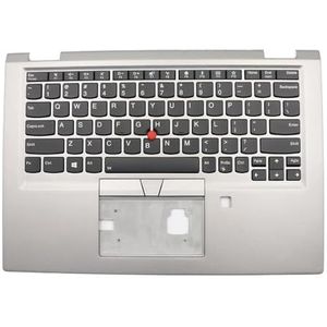 Voor Lenovo voor ThinkPad X390 voor Yoga voor Laptop C-cover met toetsenbord Intern VS Engels Zilver Achtergrondverlichting FRU:02HM716 02HM717